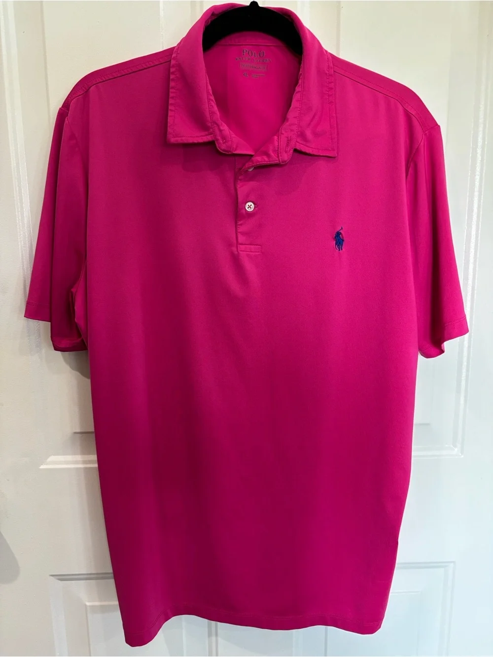 Polo by Ralph Lauren Men's Fuchsia Short-Sleeve Polo Shirt Size XL